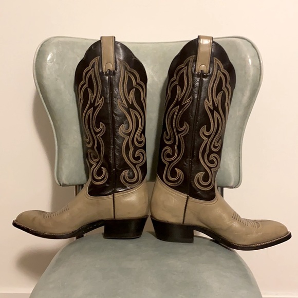 🤎Vintage Leather IMPERIAL Western Cowboy Boots - Picture 4 of 9